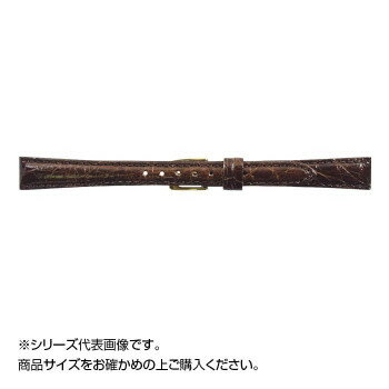 Ladies - MIMOSA(ミモザ) 時計バンド DM腹ワニ 14mm ダークブラウン (美錠:金) WDM-B14