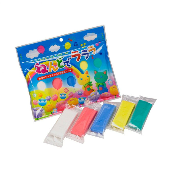 カラフル紙ねんどを使いきりやすいサイズでまとめたセット5色の基本色が使い切りやすい量で揃っています。封付きの保存袋に入っており、使いかけのねんどを入れておくことで何度かに分けて利用することも出来ます。とても軽くて柔らかく、手にもつかないので小さなお子様でも安心して使用することが出来ます。ねんど同士や芯材とのくっつきが抜群に良く、他の素材に組み合わせてカラフルな作品が作れます。5色のねんど同士を混ぜることであらゆる色のねんどを作ることが出来ます。内容量60gサイズ210×185×15(mm)個装サイズ：35×21×8cm重量個装重量：600g素材・材質アクリル樹脂中空体、パルプ、合成糊剤、防腐防カビ剤、顔料、水仕様色:白・黄・赤・青・緑生産国日本カラフル紙ねんどを使いきりやすいサイズでまとめたセット※お届け先の地域や、運送状況によっては、ご希望の日時に配達ができない場合もございますので、ご了承下さい。※北海道・沖縄・離島など、地域によってお届けできない場合がございますのでご了承下さい。5色の基本色が使い切りやすい量で揃っています。封付きの保存袋に入っており、使いかけのねんどを入れておくことで何度かに分けて利用することも出来ます。とても軽くて柔らかく、手にもつかないので小さなお子様でも安心して使用することが出来ます。ねんど同士や芯材とのくっつきが抜群に良く、他の素材に組み合わせてカラフルな作品が作れます。5色のねんど同士を混ぜることであらゆる色のねんどを作ることが出来ます。fk094igrjs