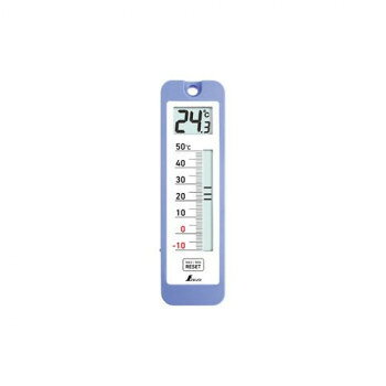 デジタル温度計デジタル数字と温度バーのダブル液晶表示です。温度バーは現在温度・最低温度を一度に見ることができます。倉庫や温室で、多少の水に濡れても大丈夫な防水仕様です。視野角が広く、明るさ、映り込みにくさにこだわった液晶表示です。感度の良い温度センサーで、10秒毎に更新します。※付属の電池はモニター用の為、寿命が短い場合があります。サイズ217×64×19mm個装サイズ：27.5×8.5×2.4cm重量146g個装重量：180g素材・材質本体:ABS樹脂液晶:ガラス仕様測定範囲:-10〜50度精度:0〜40度 ±1度、それ以外 ±2度最小表示数字:0.1度バー1目盛:1度測定間隔:10秒電源:単4乾電池 1本防水構造:保護等級IPX4付属品単4乾電池1本(モニター電池)生産国中国fk094igrjs