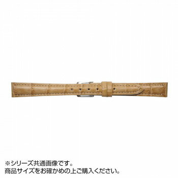 Antiques - MIMOSA(ミモザ) 時計バンド SY型押ワニ 14mm キャラメル (美錠:銀) CSY-CM14