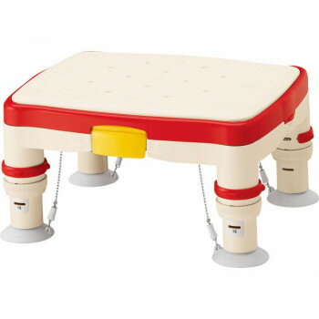 安寿 高さ調節付浴槽台R「かるぴったん標準 すべり止めシートタイプ 536-480 レッド 229862 S0338