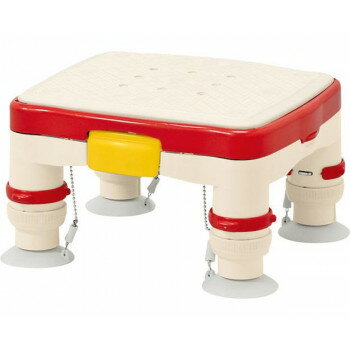 安寿 高さ調節付浴槽台R「かるぴったんミニ すべり止めシートタイプ 536-484 レッド 229864 S0338