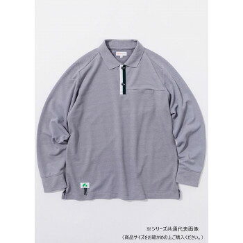 桑和 1715-50　ポケット付長袖ポロシャツ Lサイズ グレー(7) BEAMS DESIGN