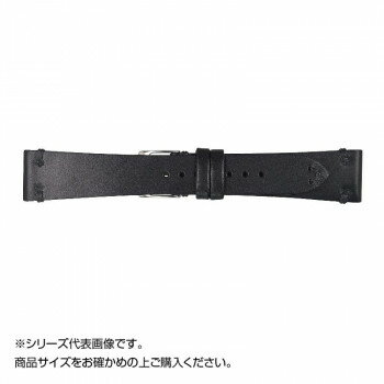 Emitta(エミッタ) 時計バンド ブッテーロ 20mm ブラック (美錠:銀) EB-A20
