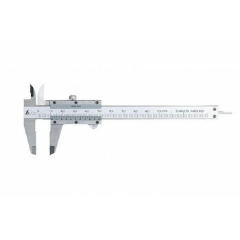 シンワ測定　高級ミニノギス　100mm表示　銀　M型　19894
