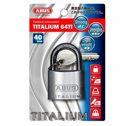 ABUS(アバス)　TITALIUM南京錠 40mm 3本キー BP64TI40KD 00721289