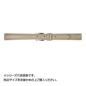 Watch Band, Belt - MIMOSA(ミモザ) 時計バンド キッド 12mm ベージュ (美錠:銀) ZK-BJ12