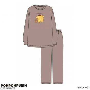 ギャルソンヌ　レディスパジャマ　ミニ裏毛　サンリオポムポムプリン　Tスーツ　ベージュ　150206　Mサイズ