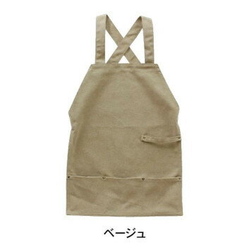 バッククロスキャンバスエプロン20oz ベージュ 400889504