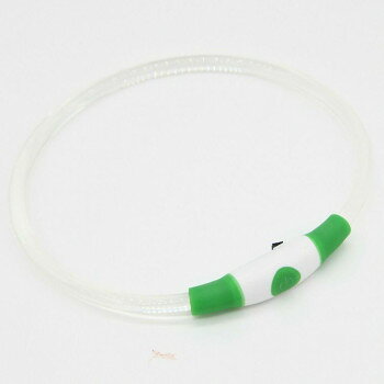 （ペット） GEWALK LED　セーフティ　フラッシング　ネックリング グリーン M LGE401