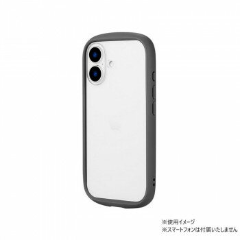 iPhone16 Cleary耐衝撃ハイブリッドケース ダークグレー LN-IM24PLCGY iPhone16 Cleary耐衝撃ハイブリッドケース ダークグレー LN-IM24PLCGY
