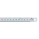 シンワ測定 細巾直尺 シルバー 30cm 赤数字入 13250(3)