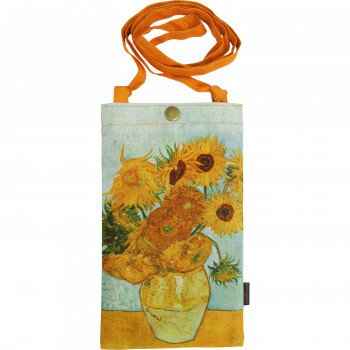 名画 スマホショルダーバッグ ゴッホ「ひまわり」 AS-00901