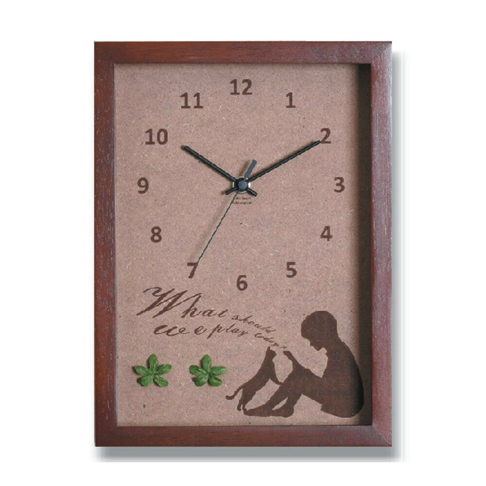 K-Art.Japan 壁掛け時計 DECLOCK Join us Reading Boy ブラウン DC-3110