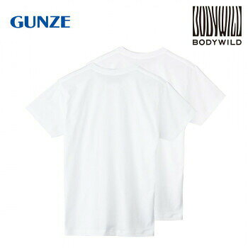 グンゼ インナーTシャツ BODYWILD 半袖 クルーネック 2枚組 ホワイト L BW5013A