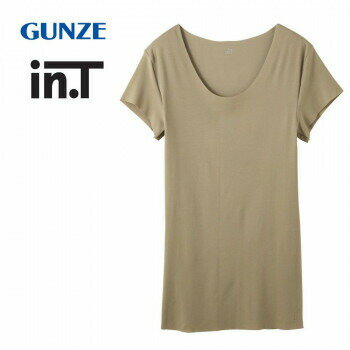 Short Sleeves - グンゼ インナーTシャツ in.T クルーネック 短袖 汗取りパッド付き クリアベージュ LL YV2613P