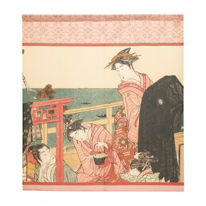 のれん 喜多川歌麿_高輪の季夏 右 91441