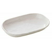 シンカ(信濃化学工業)　メラミン食器　陶器調シリーズ　匠　楕円皿　「粉吹(こふき)」　360ml　2513-TKK　3枚セット(3.0)
