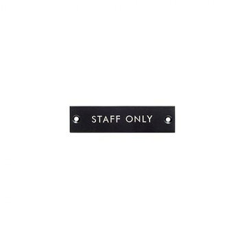 サインプレート STAFF ONLY ブラック 63957