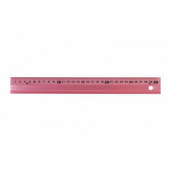 シンワ測定 アルミ直尺 アル助 30cm ペールピンク 65416