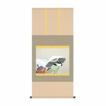 掛軸 上村松園牡丹雪 54.5×115cm KZ2G9-026