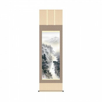 掛軸 中山雪邨幽山水明 54.5×190cm KZ2B2-074