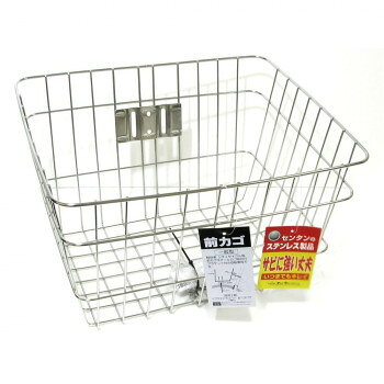 さびにくいステンレス前かごさびにくいステンレス製の前かごです。サイズ前方:382×305×深さ205cm、後方:382×305×深さ241cm個装サイズ：23.3×38.5×33.2cm重量個装重量：890g素材・材質ステンレス仕様取り付け金具付き生産国中国fk094igrjs