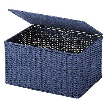 シンプルデザイン便利な蓋付きのバスケットです。サイズW33×D24×H19cm個装サイズ：24.0×33.0×19.0cm重量個装重量：50g素材・材質ペーパー生産国中国fk094igrjs