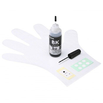 おすすめ購入後すぐに詰め替えできる工具セットです。対応カートリッジ:キヤノンBC-310対応プリンター:キヤノンPIXUS MP493・MP490・MP480・MP280・MP270・MX420・MX350・iP2700※インク残量検知機能は無効になります。【ファックス機能付き複合機(MX420・MX350)での詰め替えインク使用時の注意点】詰め替えたインクカートリッジの使用開始からインク残量検知機能の無効操作をするまでの期間は、受信したファックス内容は自動印刷されずにメモリに保存されます。(代行受信)この期間中はメモリに保存された内容を手動操作で印刷してください。(詳しい操作手順はプリンターの取扱説明書を参照してください)インク残量検知機能の無効操作後からは、受信設定通りに印刷されます。サイズ個装サイズ：4.1×5.0×18.0cm重量個装重量：100g仕様インクボトル:顔料ブラックつめかえ回数:約4回付属品注入口シール、ドリルガイドシール、ドリル、手袋生産国日本fk094igrjs