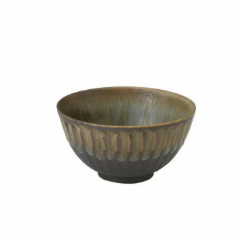 Tea-Utensils - 黒砥石スノーホワイト削ぎ抹茶碗 Y4181