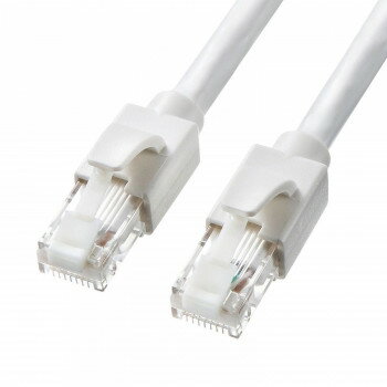 サンワサプライ カテゴリ6ALANケーブル ホワイト 2m KB-T6ATS-02W