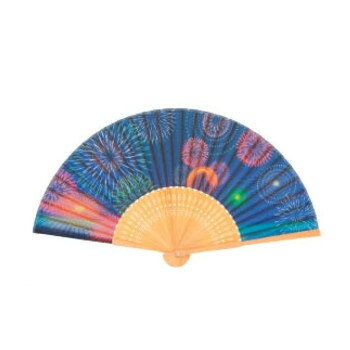 色華やかな扇子をお土産に使いやすいサイズのおしゃれ扇子。華やかな柄のバリエーションでお土産にも最適。サイズ約縦21cm個装サイズ：24×5×5cm重量個装重量：165g素材・材質扇綿:ポリエステル扇骨:白竹生産国中国fk094igrjs