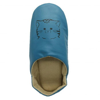 Rakuten - PAGE ONE ページワン　ほっこりfriends　バブーシュスリッパ　80　TURQUOISE　GRK1495
