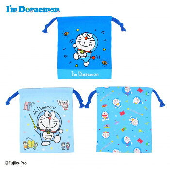 Drawstring Bags - 巾着S 3枚セット I'm Doraemon ドラえもん 138306
