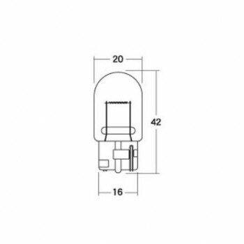 Light Valves - M＆Hマツシマ 白熱電球(2個入) 12v21w T20WB 大 オレンジ AWB54 OR