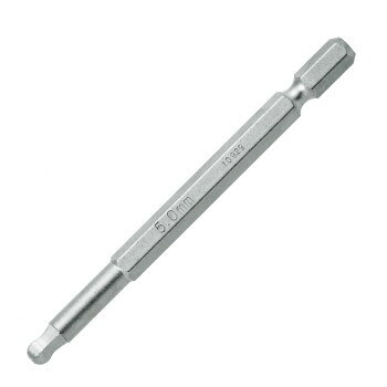 ネジ頭がみやすい段付き形状インパクトドライバーで、六角穴付きボルトの着脱に最適です。最大約20度の角度から廻せる為、角際や狭い場所でも作業ができます。小さな穴付きボルトもしっかりキャッチするマグネット付きです。※ボールポイント部は首が細くなっていますので、高トルクでの使用は避けて下さい。※ボルト六角穴の二面幅に合ったサイズをご使用下さい。※斜め掛けや浅掛けの使用は破損の原因となります。※工具の使用目的以外には使用しないで下さい。サイズ全長L:90mm、L:25mm、d:5.8mm個装サイズ：13.3×7.4×1.2cm重量22g個装重量：28g素材・材質特殊合金鋼仕様対辺寸法S:5mm生産国日本fk094igrjs