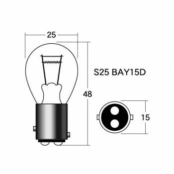 Light Valves - M＆Hマツシマ 白熱電球(2個入) 12v10/5w S25 BAY15D A3402