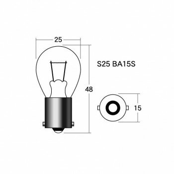 Light Valves - M＆Hマツシマ 白熱電球(1個入) 12v21w S25 BA15S レッド 1P3103 RE
