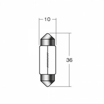 Light Valves - M＆Hマツシマ　白熱電球(1個入) 6v5w T10×36 S8.5/8.5 1P6801