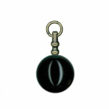 INAZUMA イナズマ 約25mm玉付きファスナー飾り 1個入 26 黒 AK-87-25