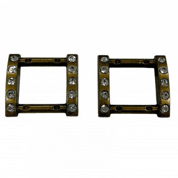 INAZUMA イナズマ 15mm用ビーズ付き角カン 2個入 アンティークゴールド AKT-4-15AG