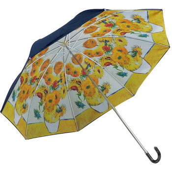 ユーパワー 名画折りたたみ傘 晴雨兼用 ゴッホ「ひまわり」 AU-02514 ユーパワー 名画折りたたみ傘 晴雨兼用 ゴッホ「ひまわり」 AU-02514