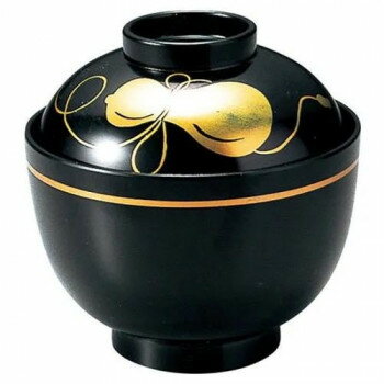 福井クラフト　松庵小吸椀 黒ひょうたん 12024170