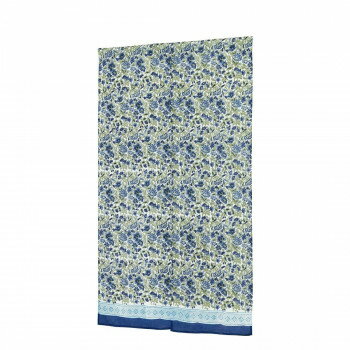 のれん カリーノブロックプリント ブルー 11725870355