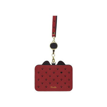 Minette IDカードホルダー IDC-MIN08 レッドブラック Minette IDカードホルダー IDC-MIN08 レッドブラック
