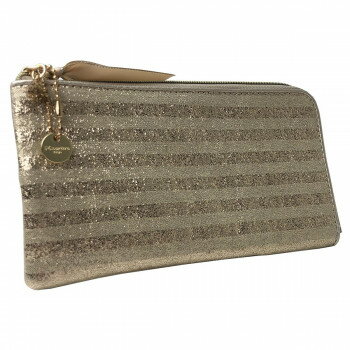 Pisoraro(ピソラロ) ボーダーラメ抗菌マスクケース ゴールド PR135