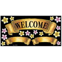デコレーションシール(ワンピースワイド) リボン WELCOME ゴールド 69669
