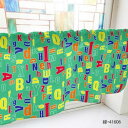 カフェカーテン アルファベット 800×450mm 緑・41606(3)