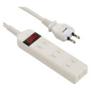 OHM ブレーカー付安全タップ 4個口 1m 白 HS-TV41S-W(2)