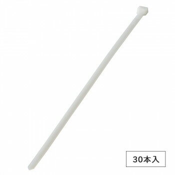 OHM ワイドタイ 屋内用 370mm 白 30本入 WLT-N370-W30P